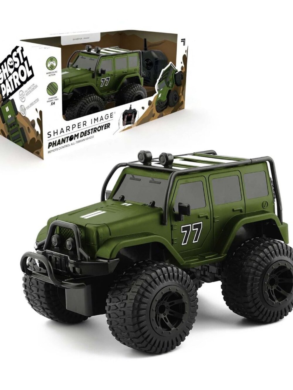 Sharper Image Green Phantom Destroyer RC Off-Road Jeep